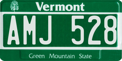 VT license plate AMJ528