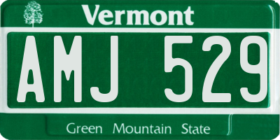 VT license plate AMJ529