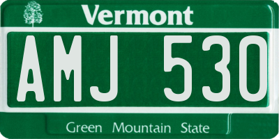 VT license plate AMJ530