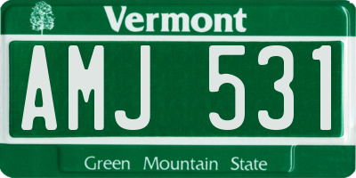 VT license plate AMJ531
