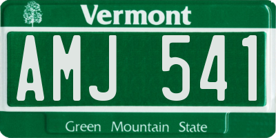 VT license plate AMJ541