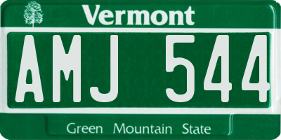 VT license plate AMJ544