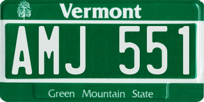 VT license plate AMJ551