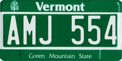 VT license plate AMJ554