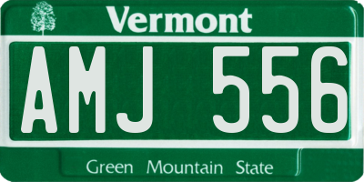 VT license plate AMJ556