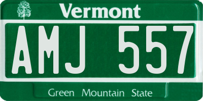 VT license plate AMJ557