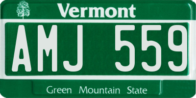 VT license plate AMJ559