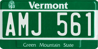 VT license plate AMJ561