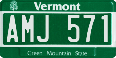 VT license plate AMJ571