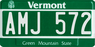 VT license plate AMJ572