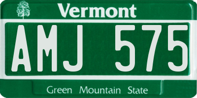 VT license plate AMJ575