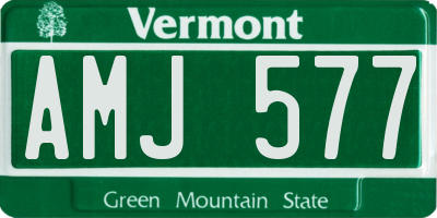 VT license plate AMJ577