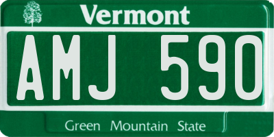 VT license plate AMJ590