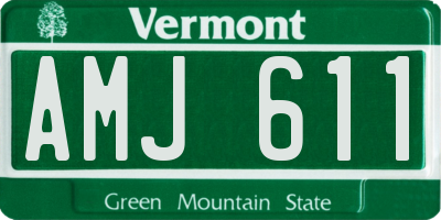 VT license plate AMJ611