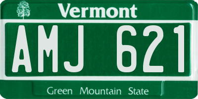 VT license plate AMJ621