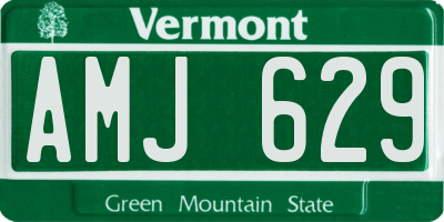 VT license plate AMJ629