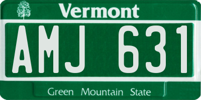 VT license plate AMJ631