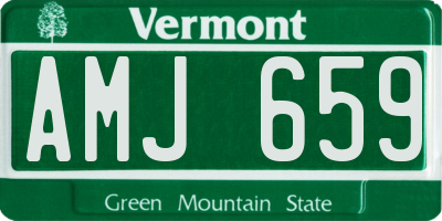 VT license plate AMJ659