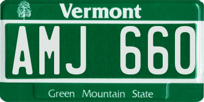 VT license plate AMJ660