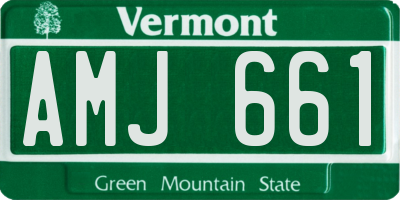 VT license plate AMJ661