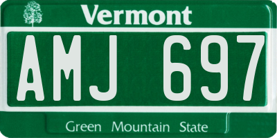 VT license plate AMJ697