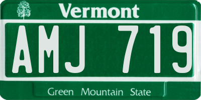 VT license plate AMJ719