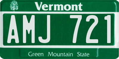 VT license plate AMJ721