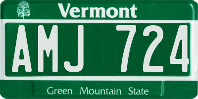 VT license plate AMJ724