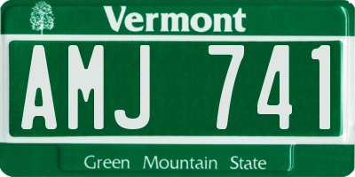 VT license plate AMJ741
