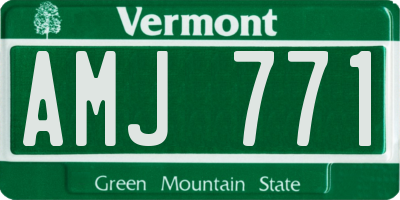 VT license plate AMJ771
