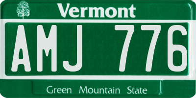 VT license plate AMJ776