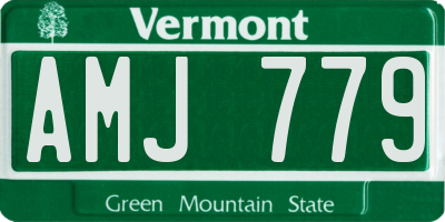 VT license plate AMJ779