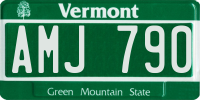 VT license plate AMJ790