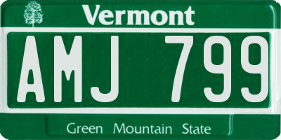 VT license plate AMJ799