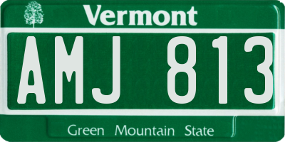 VT license plate AMJ813