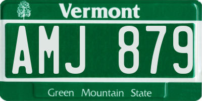 VT license plate AMJ879