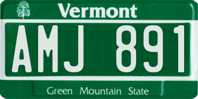 VT license plate AMJ891