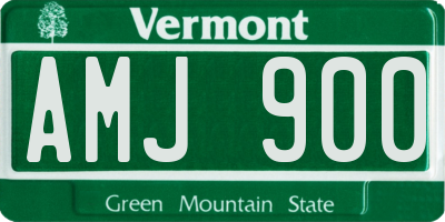VT license plate AMJ900
