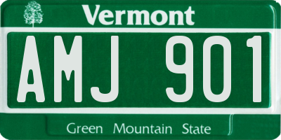 VT license plate AMJ901