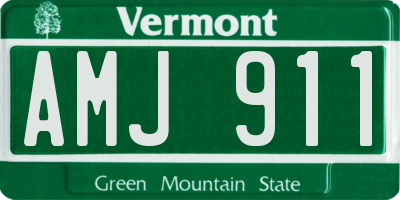 VT license plate AMJ911