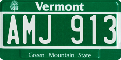 VT license plate AMJ913