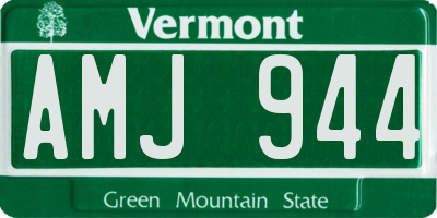 VT license plate AMJ944