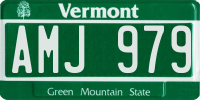 VT license plate AMJ979
