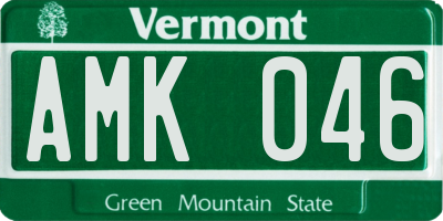 VT license plate AMK046