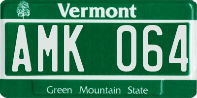 VT license plate AMK064