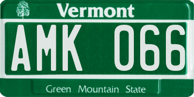 VT license plate AMK066