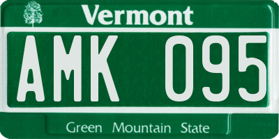 VT license plate AMK095