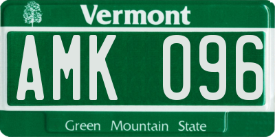 VT license plate AMK096