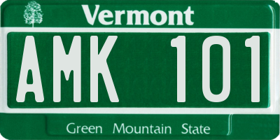 VT license plate AMK101