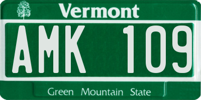 VT license plate AMK109